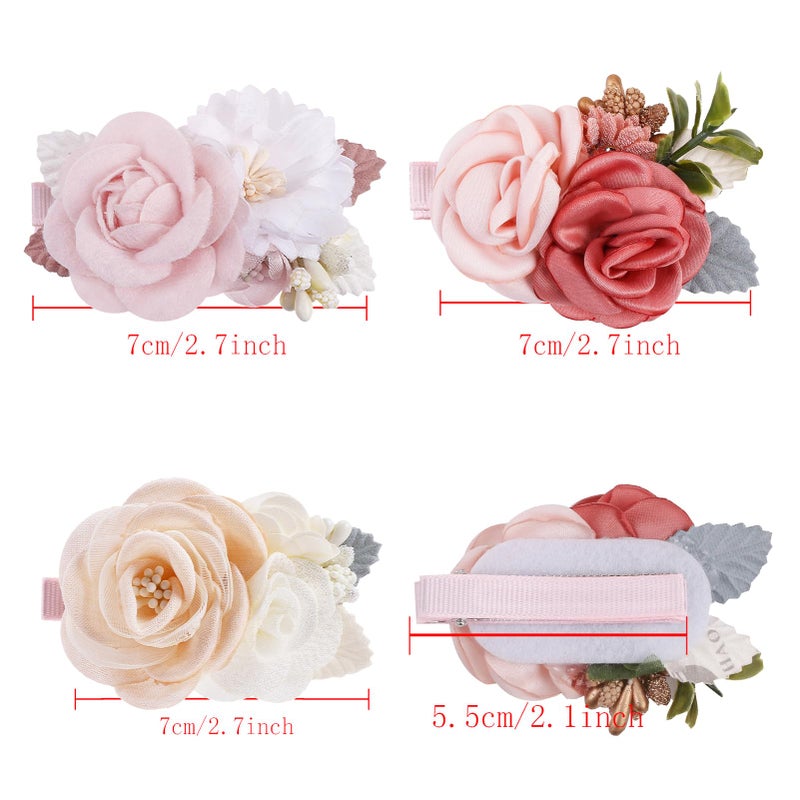 BFNAAgirl Flower Hair Clip BFNAAgirl Baby Girl Hair Bows Hair Accessories Alligator Clips for Infants Toddlers Gift (one size, flower8059) - Image 3