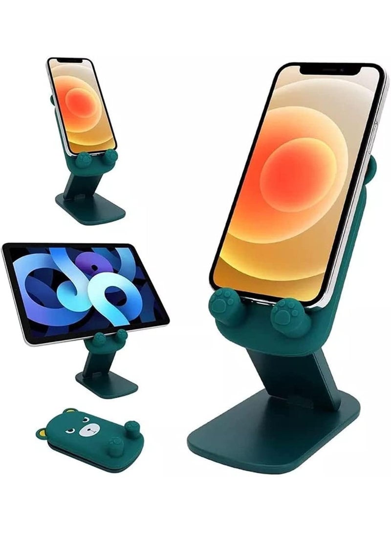 Foldable and Adjustable Silicone Mobile or Tablet Holder - Multicolor - Image 3