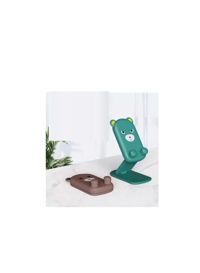Foldable and Adjustable Silicone Mobile or Tablet Holder - Multicolor - Image 2