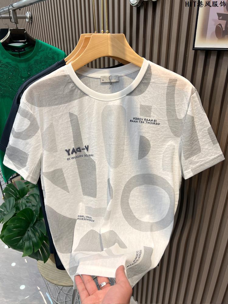 Thin T Summer Top Short-Sleeved T-Shirt High-End Men'S Embroidered European High Quality Short-Sleeved T-Shirt - Image 3