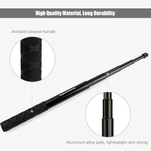 GadgetBite Universal Invisible Monopod Stick Compatible with Insta360 One X/One R, GoPro Hero 12/11/10/9/8/7/6, SJCAM & YI Action Cameras | Lightweight Selfie Stick (21 x 11 x 5 cm) - Black - Image 2