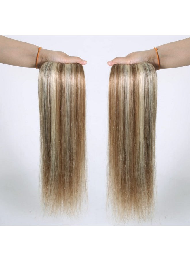 Ugrace Hair - وصلات شعر ذيل الحصان الأشقر من Grace Hair، وصلات شعر بشري للنساء، وصلات شعر ذيل الحصان، ملفوفة حول ذيل الحصان الطويل، شعر مستقيم من قطعة واحدة (تسليط الضوء على 14 بوصة P10/613) - Image 1