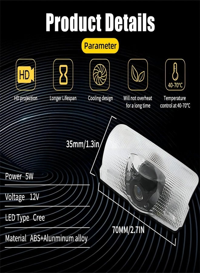 Thingrific 2Pcs Car Door Lights Logo Projector Compatible with Highlander/Camry/4runner/Sienna/Corolla/Tundra/Prius/Venza/Prado/Sequoia/Reiz/Previa/Alphard Model, 3D LED Car Welcome Projector Lights - Image 4