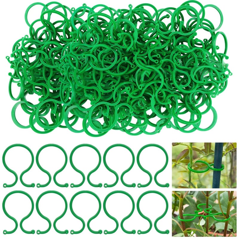 Hysagtek 100 Pcs Plant Clips for Climbing Plants Garden Clips Plant Support Clips for Tomato Gardening Clips Vegetable Clips for Support for Securing Plants