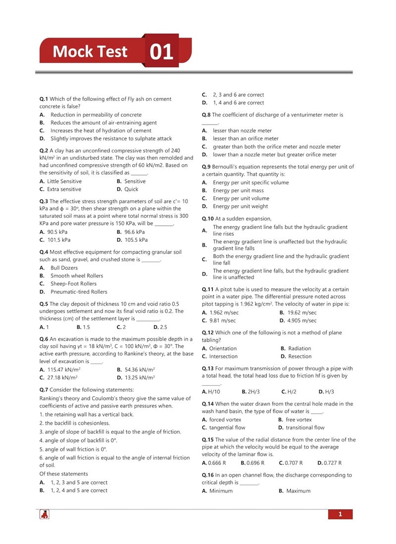 UPSSSC JE Civil Engineering (Paper II) Concerned Subject (Civil and Structural) Exam 2024 - 10 Full Length Mock Tests (1200 Solved Questions) with Free Access to Online Tests  - Image 4