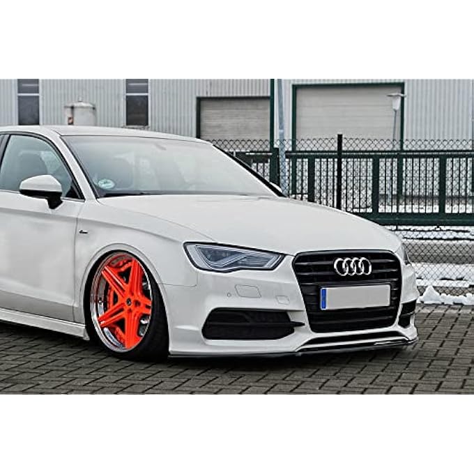 Black Gloss Front Bumper spoiler/skirt/valance For A3 8V S-Line + S3 2012-2019