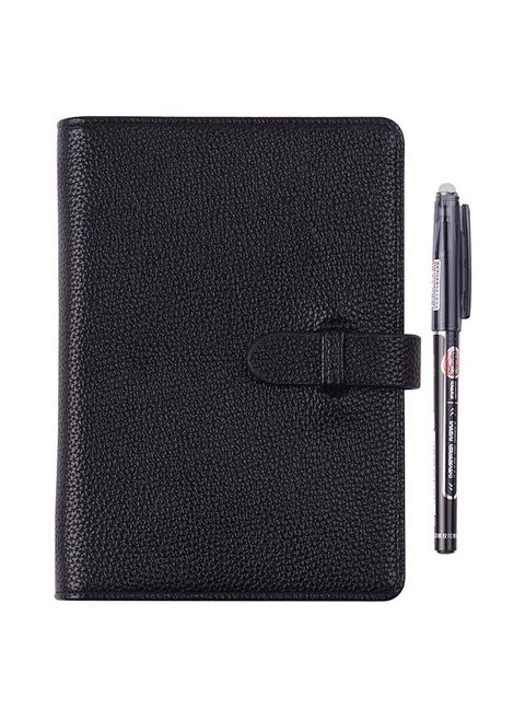 Reusable Smart Notebook Hardcover With Erasable Pen Black