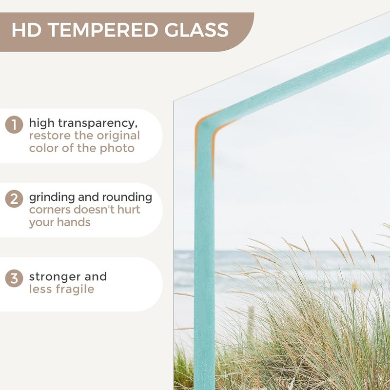 FLYJOE A3 Picture Frame | Solid Oak Wood Picture Frame | Poster Frame With Mat For A4 | Tempered Glass And Hanging Hardware Included | A3 Photo Frame (Walnut, 1 Pack) - Image 5