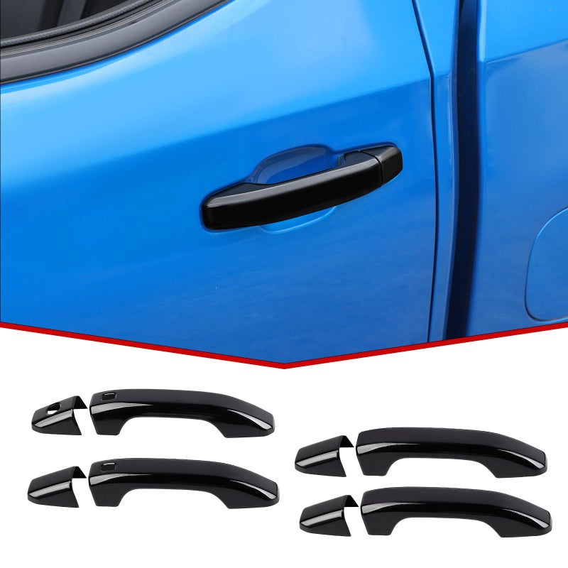 JeCar Black Door Handle Covers Trim Exterior Accessories Compatible with Chevy Colorado GMCCanyon 20232024 for Silverado GMCSierra 20192024 - Image 2