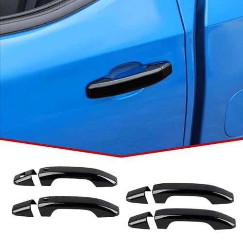 JeCar Black Door Handle Covers Trim Exterior Accessories Compatible with Chevy Colorado GMCCanyon 20232024 for Silverado GMCSierra 20192024 - Image 1
