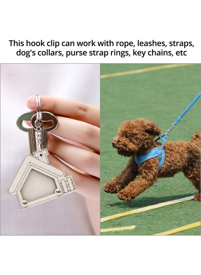 QWORK QWORK 312Swivel Eye Bolt Snap Hook 2Pcs 316 Stainless Steel Single Ended Trigger Snap Clips for DivingPet LeashKey ChainFlagClothes Line  - Image 4