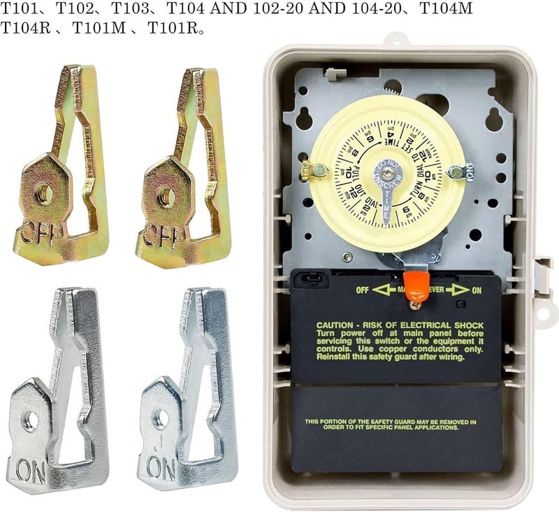 Time Switches Replacement Trippers Compatibility with Intermatics 156T1978A T100 Series Timers, Pool Timer on Off Clip Quickly Install Trippers - Image 5