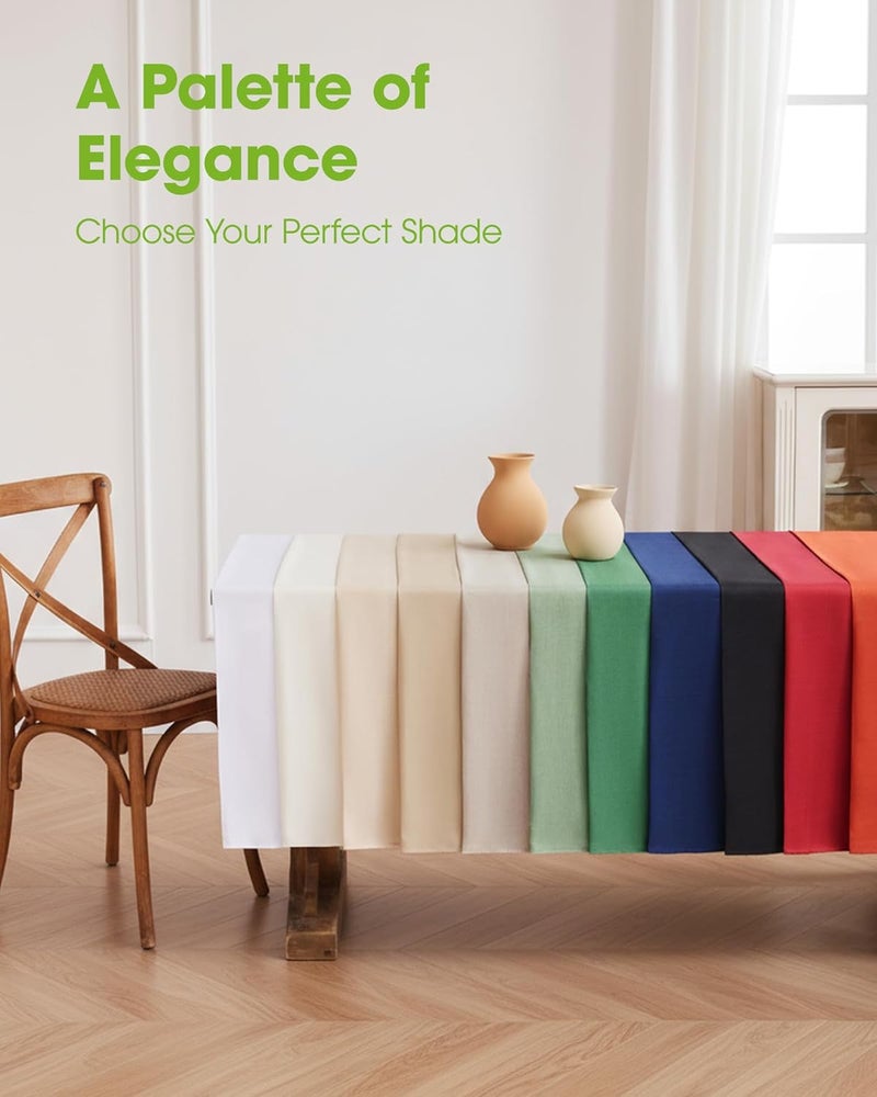 Sage Green Table Cloth for Rectangle Tables - Water, Stain, and Wrinkle Resistant, 52x70 Inch - Image 5