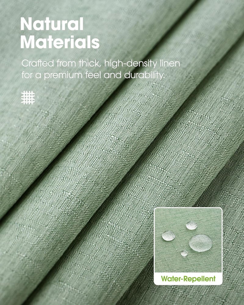 Sage Green Table Cloth for Rectangle Tables - Water, Stain, and Wrinkle Resistant, 52x70 Inch - Image 3