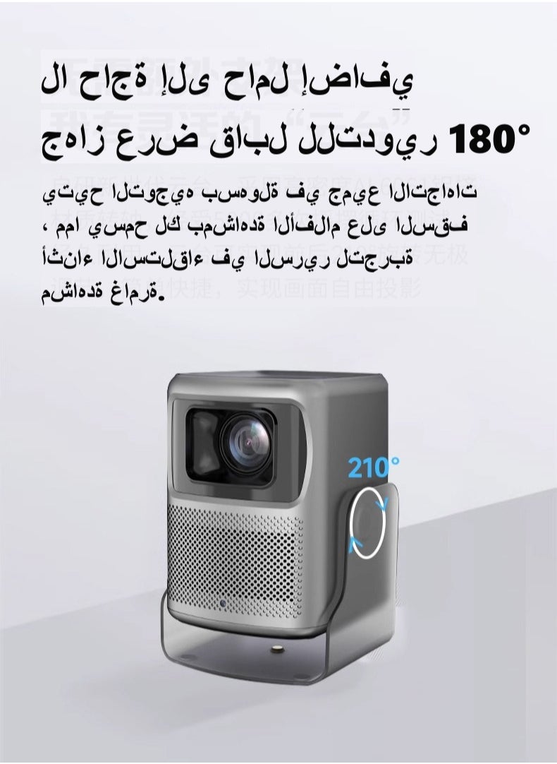 ET-LIFE Portable Mini Projector 4K - AI Auto Focus , Smart Andriod 11 Projector With WiFi 6 Bluetooth 210° Angle Adjustment For Outdoor/Home Cinema  - Image 3