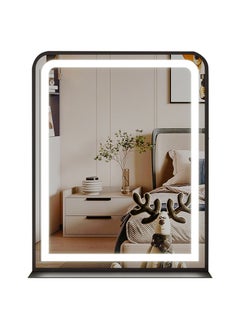 ETG 3-Color Light LED Light Smart Touch Tabletop Makeup Mirror with Light, Supports USB Charging 40*50cm  - Image 1