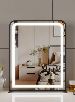 ETG 3-Color Light LED Light Smart Touch Tabletop Makeup Mirror with Light, Supports USB Charging 40*50cm  - Image 3
