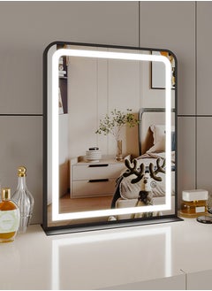 ETG 3-Color Light LED Light Smart Touch Tabletop Makeup Mirror with Light, Supports USB Charging 40*50cm  - Image 2