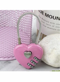 SYOSI Luggage Locks 3 Digit Combination Number Password Heart Shape Padlocks for Outdoor Travel Suitcase Baggage Backpacks School Gym Lockers Computer Bags Filing Cabinets Toolbox (3 Pieces)  - Image 5