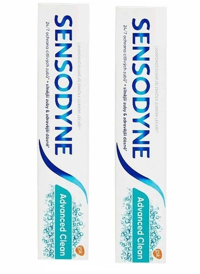 Sensodyne Two Pieces of Advanced Clean Toothpaste  - 75 ml  - Image 1