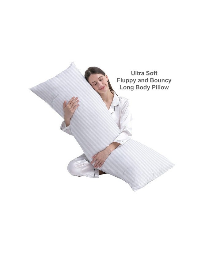بروماس وسادة طويلة للجسم قطعة واحدة، القماش: 100% بوليستر 85 جرام في المتر المربع من الألياف الدقيقة 1 سم شريط فائق النعومة، الحشو: 1300 جم من الألياف المجوفة المريحة، قابلة للتنفس - Image 4