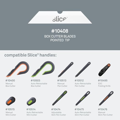 Slice 10408 Replacement Blade, Ceramic, Finger Friendly, Pointed Tip for Intricate Cuts and Thin Materials, Lasts 11x Longer than Metal - Image 4