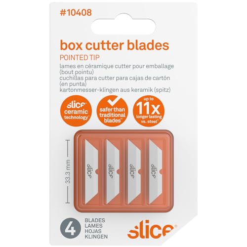Slice 10408 Replacement Blade, Ceramic, Finger Friendly, Pointed Tip for Intricate Cuts and Thin Materials, Lasts 11x Longer than Metal - Image 1