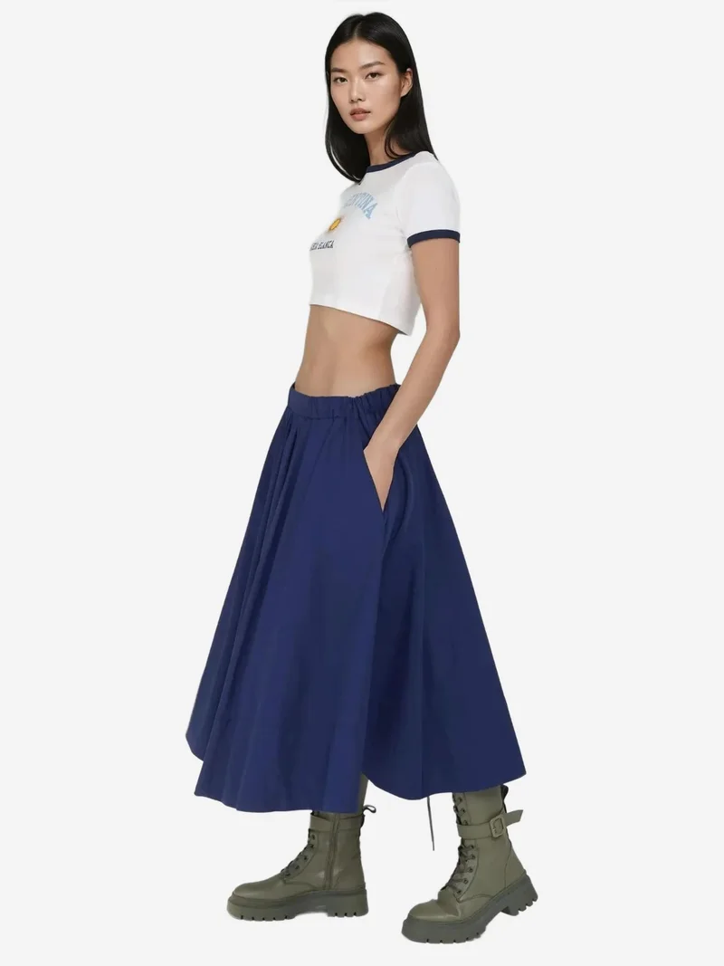 زوبعة تنورة ماكسي بقصة حرف