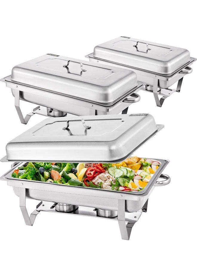 keke Stainless Steel Chafing Dish With Lid Silver 3Layers - Image 5