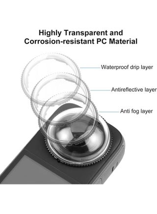 Insta 360 X4 Accessory Kit, Silicone Case, Lens Guard, Silicone Lens Cap, Screen Protector Protective Film Soft Bag Sleeve compatible  (Black) - view 5