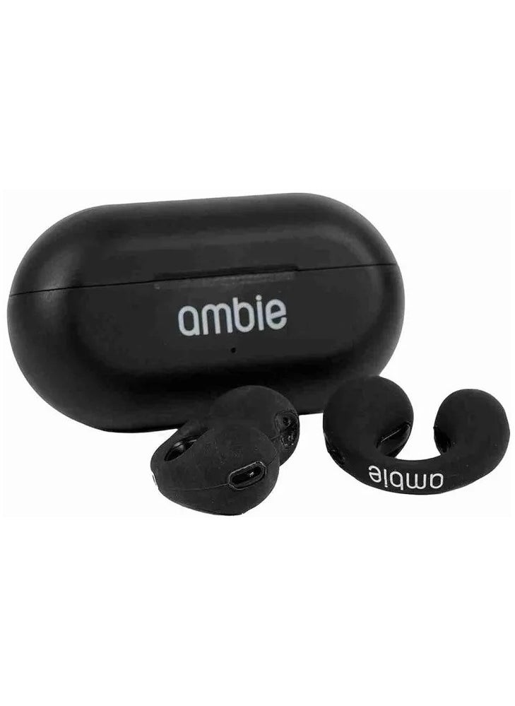 أمبي - سماعات أذن لاسلكية حقيقية AM-TW01 AMBIE، أغطية أذن ترقية برو بلوتوث (أسود) - Image 1