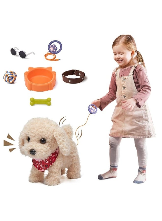 TUMAMA Remote Control Electronic Plush Puppy Dog Toy, Fun Interactive Toys,Walks,Barks,Shake Tail,Dress Up Realistic Stuffed Animal Dog, Gift for Girls Boys Age 3-6 Year Old - Image 4