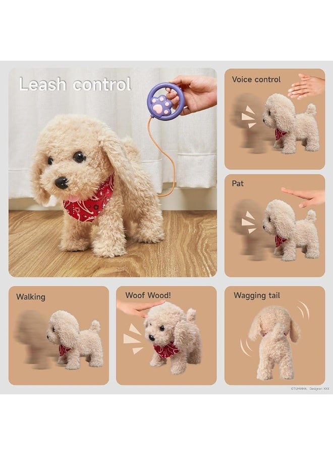 TUMAMA Remote Control Electronic Plush Puppy Dog Toy, Fun Interactive Toys,Walks,Barks,Shake Tail,Dress Up Realistic Stuffed Animal Dog, Gift for Girls Boys Age 3-6 Year Old - Image 1