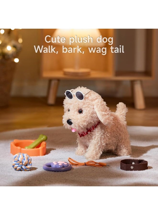 TUMAMA Remote Control Electronic Plush Puppy Dog Toy, Fun Interactive Toys,Walks,Barks,Shake Tail,Dress Up Realistic Stuffed Animal Dog, Gift for Girls Boys Age 3-6 Year Old - Image 2