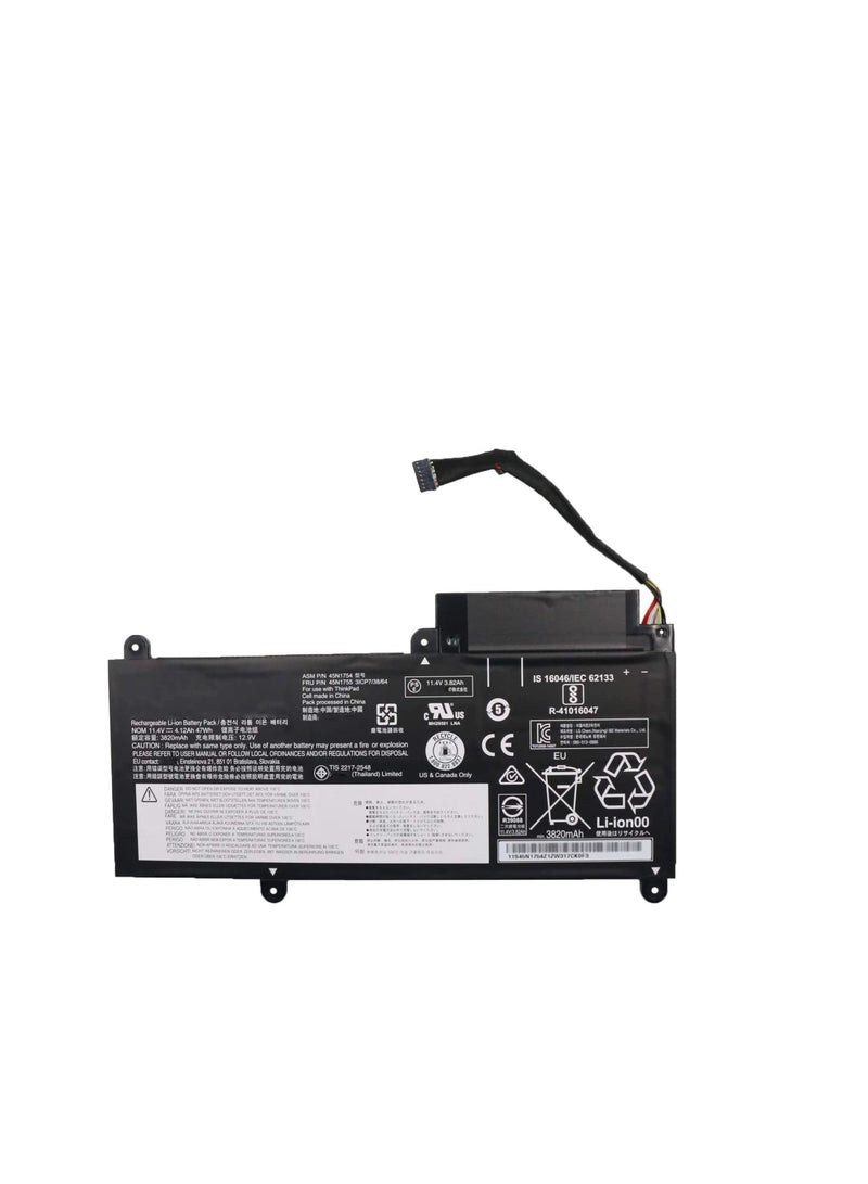 Terabyte بطارية بديلة لجهاز الكمبيوتر المحمول 45N1753 45N1754 45N175 متوافقة مع سلسلة Lenovo ThinkPad E450 E45C E455 E460 E460C (11.4V 47Wh) - Image 1