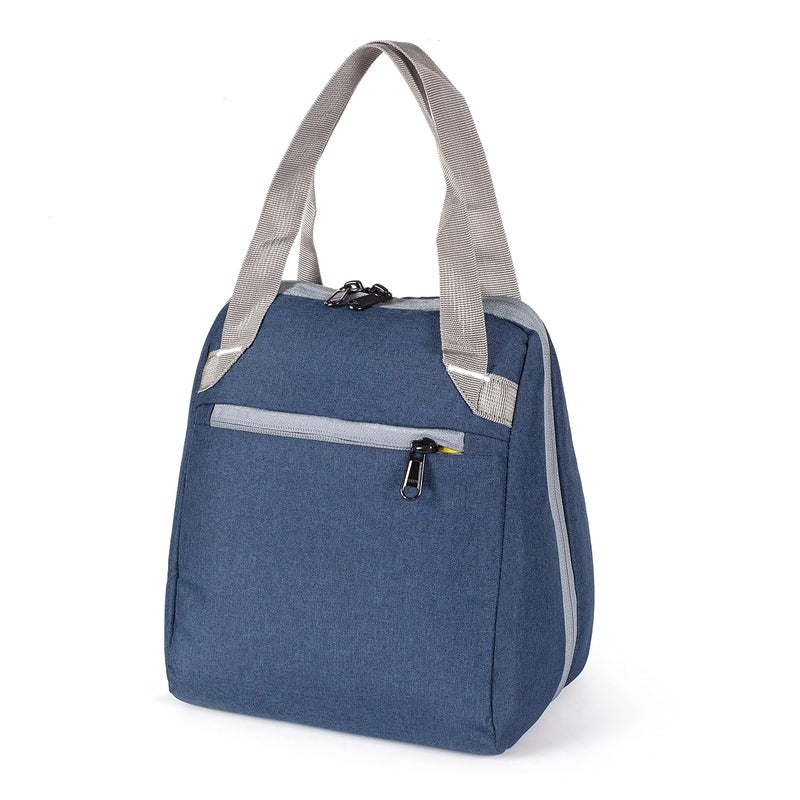 TRAVALATE Insulated Lunch Bag for Men Women - Leakproof Lunch Box for Kids Office Work School Picnic - Reusable Soft Cooler Tote Bag Lunch Bag (Navy Blue) - Image 4