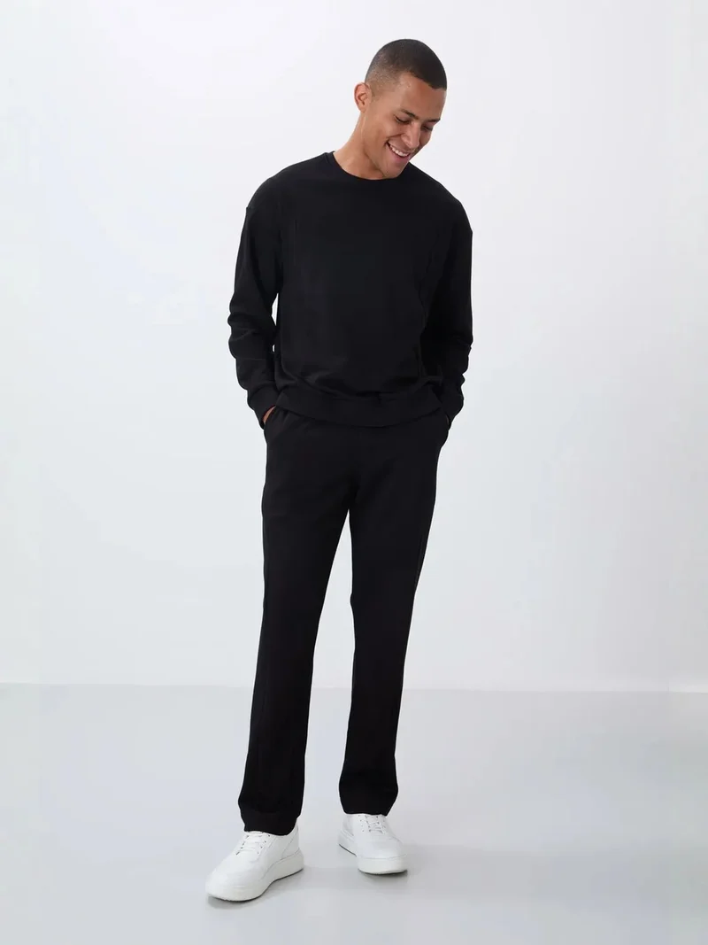 تومي لايف TOMMY Men's Cotton-Polyester Fleece Sweatshirt And Pants Set
