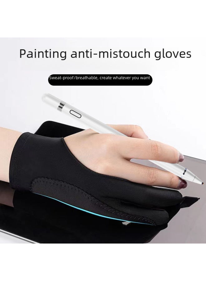Tablet Touch Pen Gloves Painting Anti-mistouch Ipad Computer Phone Drawing Anti-dirt Capacitive Pen Gloves-Color:Thick Gloves (anti-touch)  - Image 2