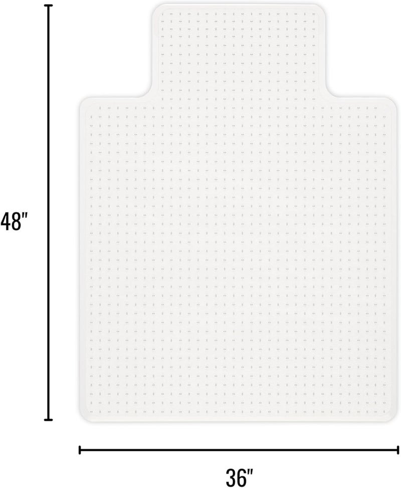 Realspace Heavy Duty Chair Mat for Carpet with Lip Ramped Edge 36 x 48 Clear - Image 3