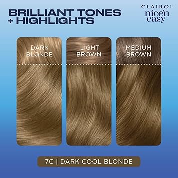 CLAIROL كليرول نيسن إيزي كريم صبغة شعر دائمة بلون أشقر رمادي داكن 7A7C - Image 4