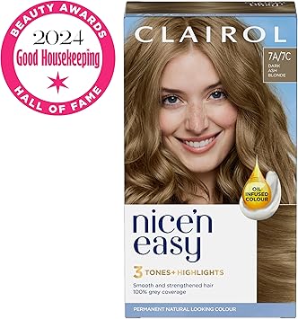 CLAIROL كليرول نيسن إيزي كريم صبغة شعر دائمة بلون أشقر رمادي داكن 7A7C - Image 2