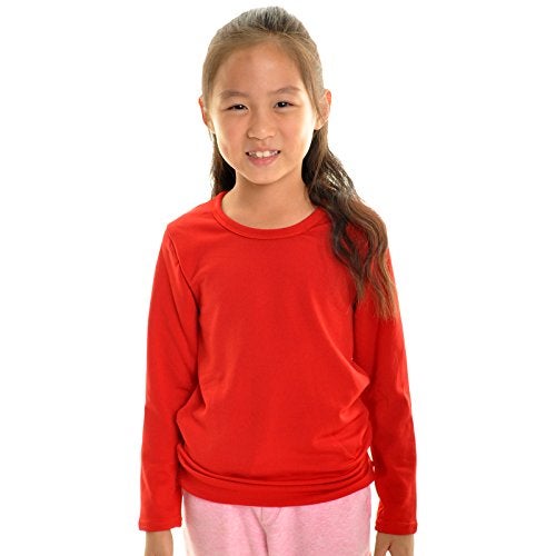 Angelina Girl's Fleece Lined Crew-Neck Long Sleeves Thermal Top, 7914_XL - Image 5