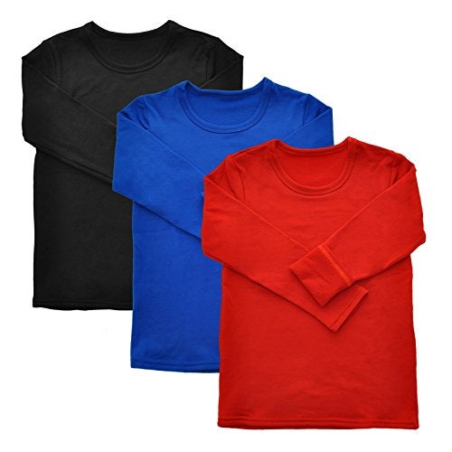 Angelina Girl's Fleece Lined Crew-Neck Long Sleeves Thermal Top, 7914_XL - Image 2