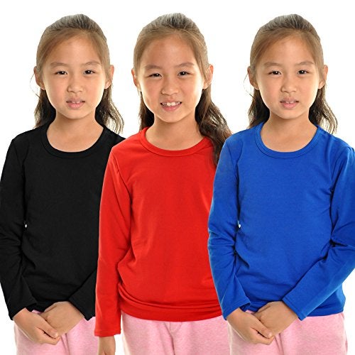 Angelina Girl's Fleece Lined Crew-Neck Long Sleeves Thermal Top, 7914_XL - Image 1