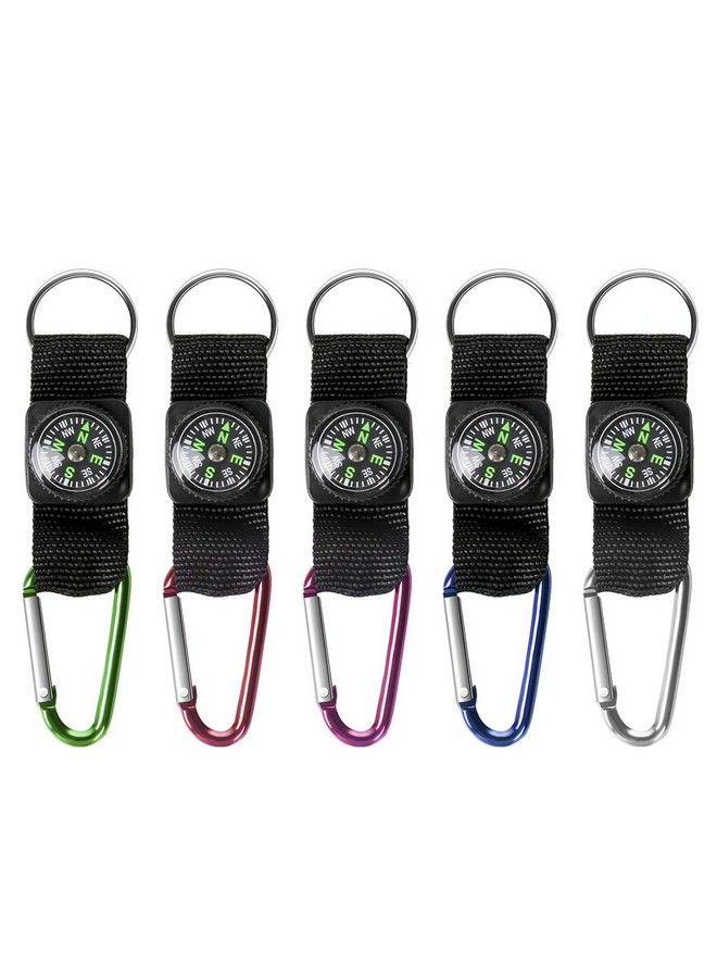 PROLOSO Carabiner Compass Keychain Belt Clips Kids Toys Prizes Outdoors Adventure Party Favors 20 Pcs - Image 2