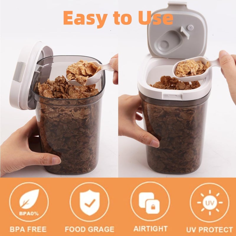 LANGMINGDE Airtight Food Storage Containers, 1.6 QT Coffee Canister Set with Magnetic Scoop, BPA Free, Ideal for Coffee, Spices, Herbs, Candy & Snacks, Keeps Freshness, Easy to Clean, 2 Pieces - Image 4