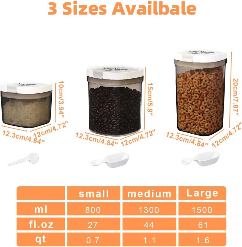 LANGMINGDE Airtight Food Storage Containers, 1.6 QT Coffee Canister Set with Magnetic Scoop, BPA Free, Ideal for Coffee, Spices, Herbs, Candy & Snacks, Keeps Freshness, Easy to Clean, 2 Pieces - Image 3