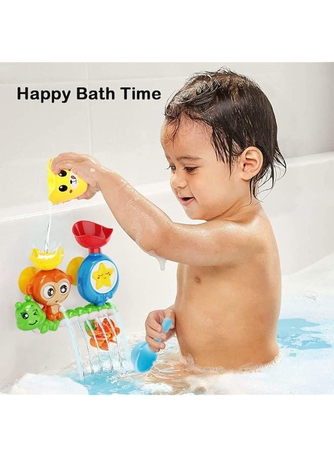 U-HOOME Baby Bath Toy For Toddlers 2 3 4 5 Years Baby Kids Boys And Girls Bathtub Toy Spinning Gear And  - Image 2