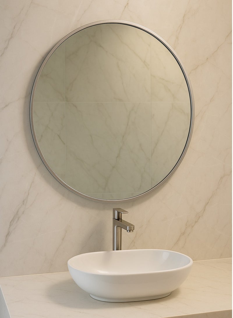 Glass Corner 60 - Silver Round Mirrors - Image 1