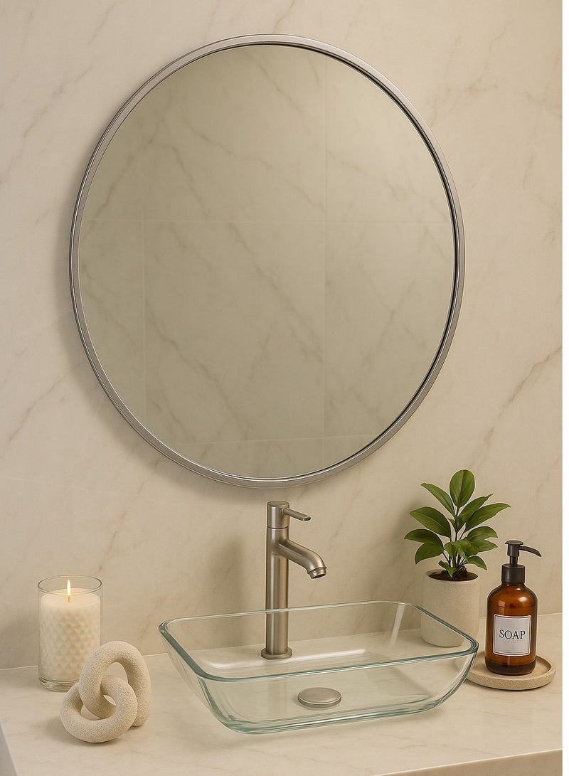 Glass Corner 60 - Silver Round Mirrors - Image 2